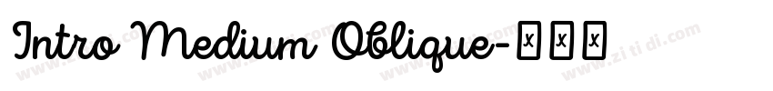 Intro Medium Oblique字体转换